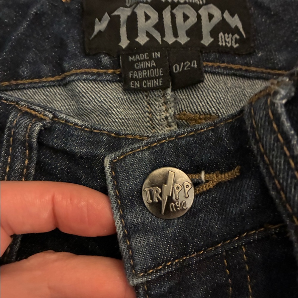 Tripp NYC Men's Dark Blue Skinny Jeans